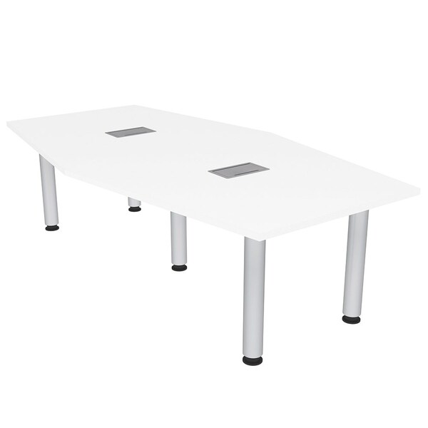 45.25 in W, 84 in L, 29 in H, Engineered Wood Top, White